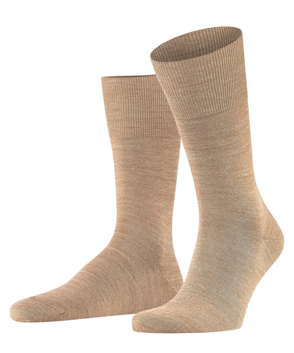 FALKE Men's Airport M So Wool Cotton Plain 1 Pair Socks, Brown Nutmeg Melange 5410, 11.5-12.5