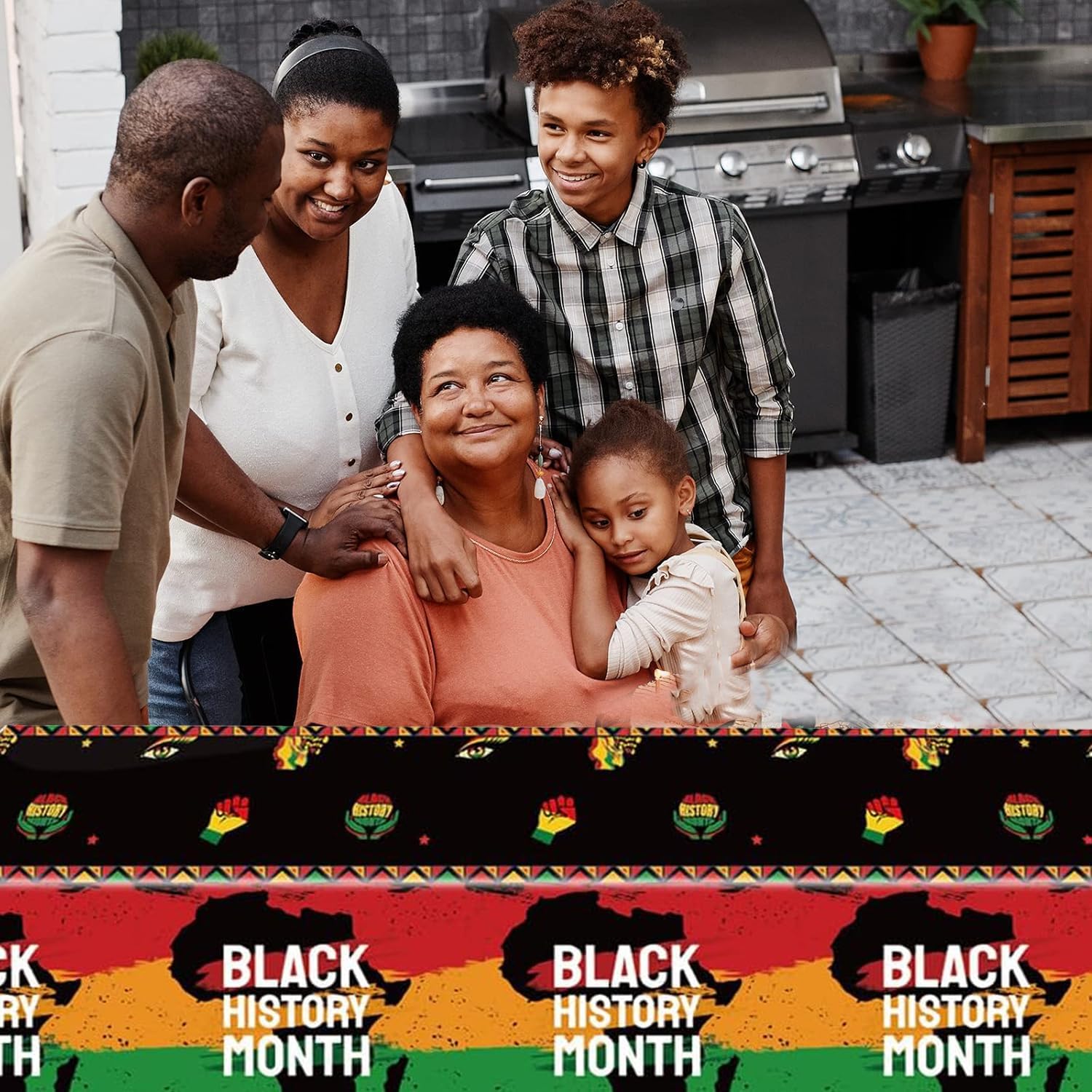 3Pcs Black History Month Tablecloth 86x51 Inch African American Memorial Events February Holiday Plastic Table Cover Decoration Black History Month Celebration Party Disposable Table Cloth