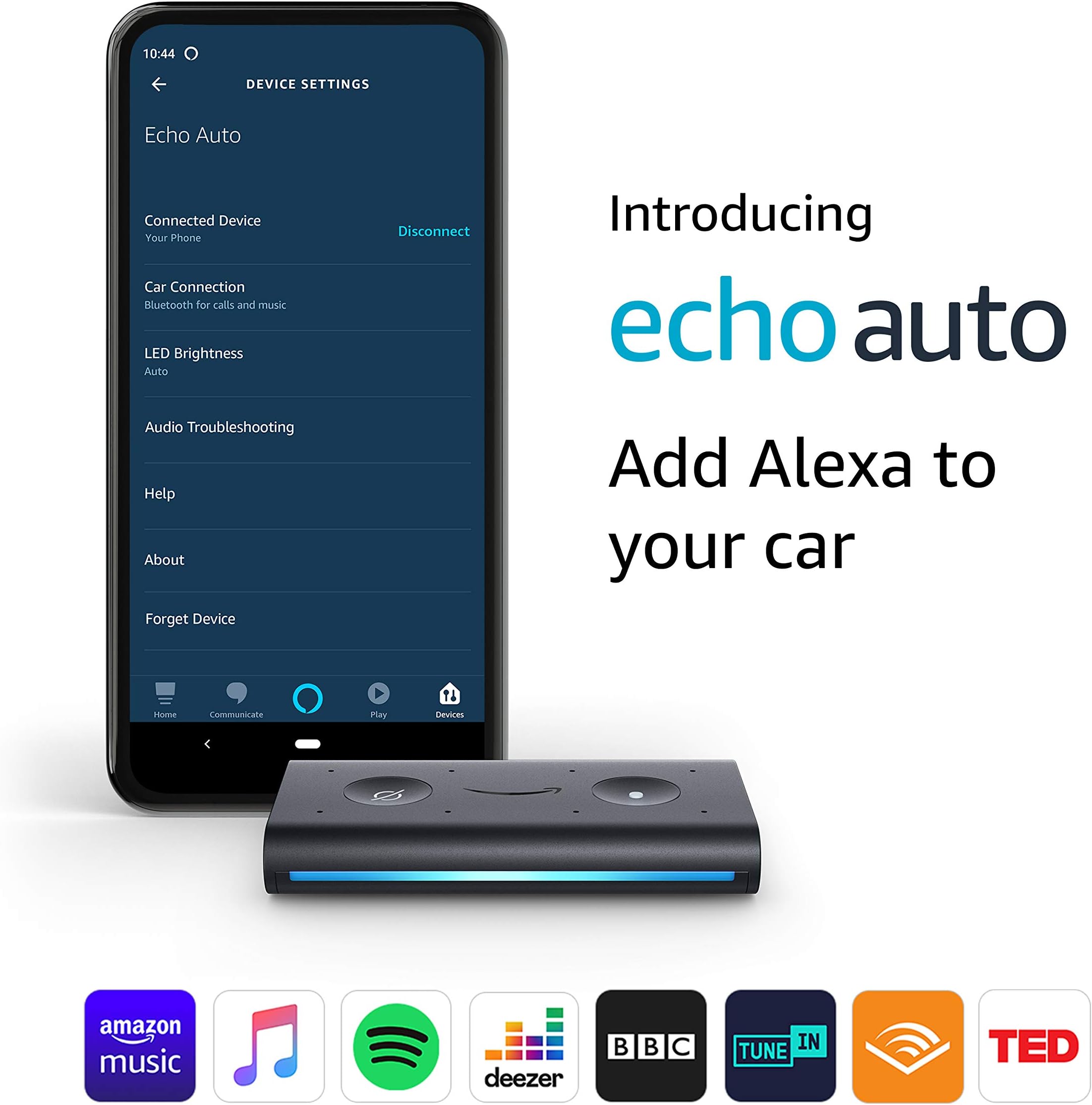 Echo Auto, Certified Refurbished | Add Alexa to your car