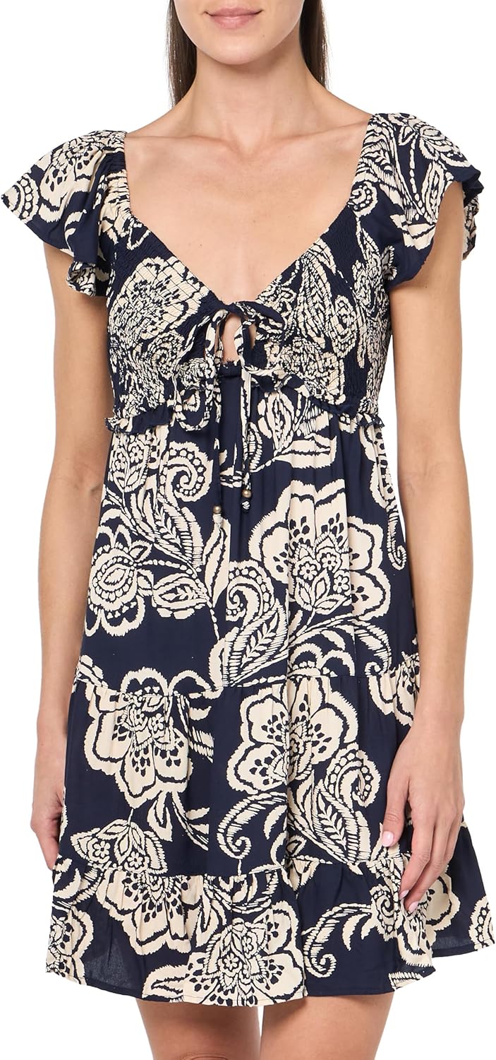 Angie Women's Angie Women's Printed Short Sleeve Tiered Dress