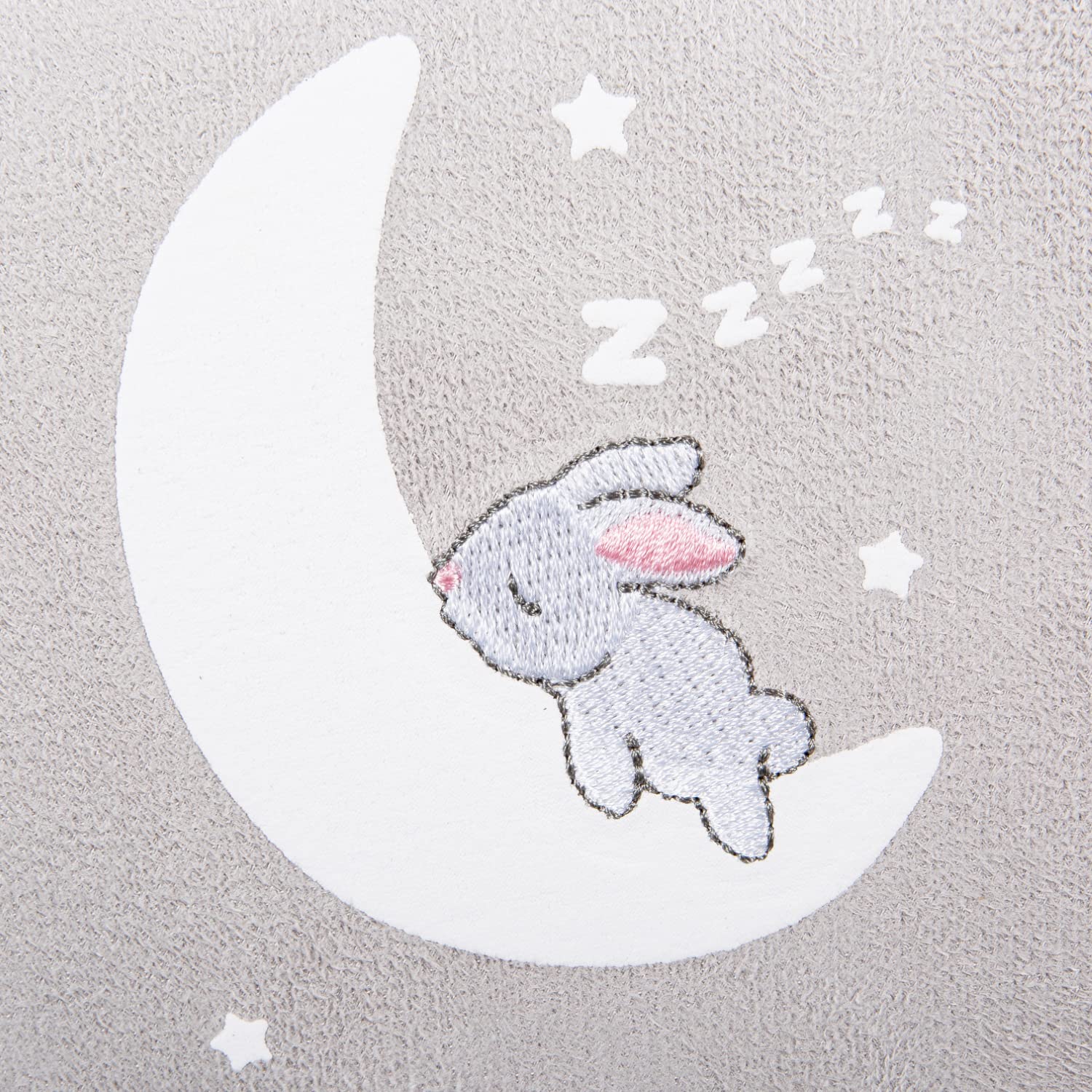 Happy Homewares Bonito y hermoso álbum de fotos de ante gris neutro para baby shower, 80 espacios para fotos de 4 x 6 pulgadas, luna blanca y estrellas