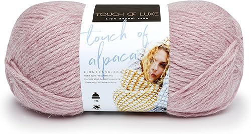 Lion Brand Yarn (1 madeja) Hilo Touch of alpaca, color rubor