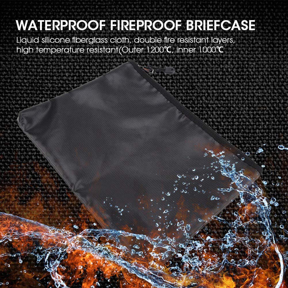 3 Stück Dokumententaschen, Aktentaschen, feuerfeste Geldtaschen, wasserdichte Reisepasstaschen, Laptop-Aufbewahrungstaschen, Dokumenten-Organizer-Tasche