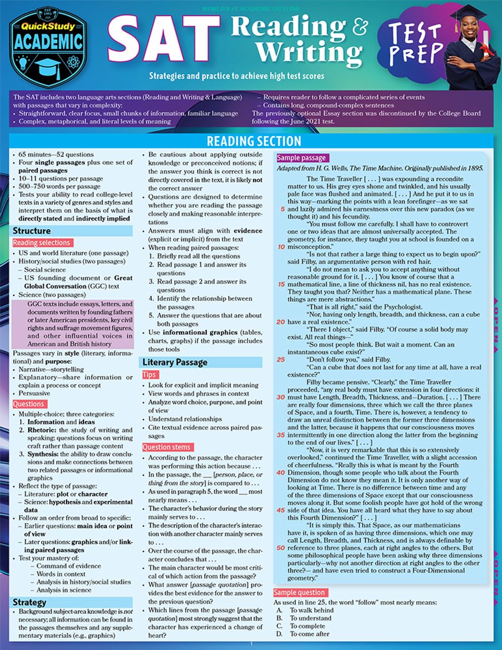 SAT Reading & Writing Test Prep: a QuickStudy Laminated Reference Guide (QuickStudy Academic) - Image 2