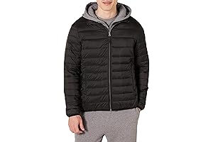 Men's Packable Water-Resistant Hooded Jacket