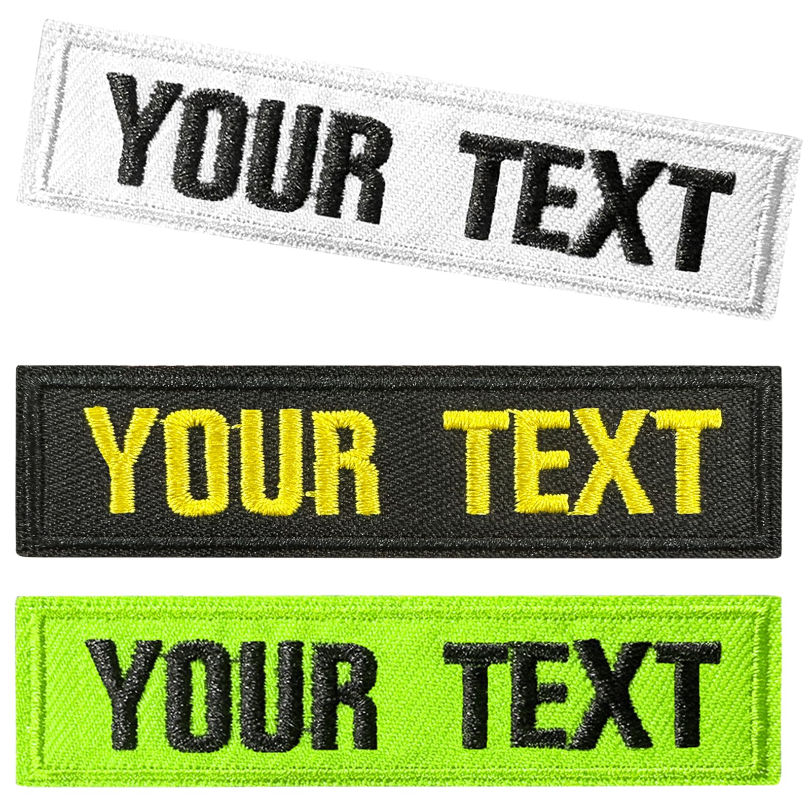 2PCS Custom Name Patch, Personalized Dog Harness Patch, Iron-on or Hook, Embroidered Military Name Tag Tactical Badges, Patch for Jacket Backpacks Vest