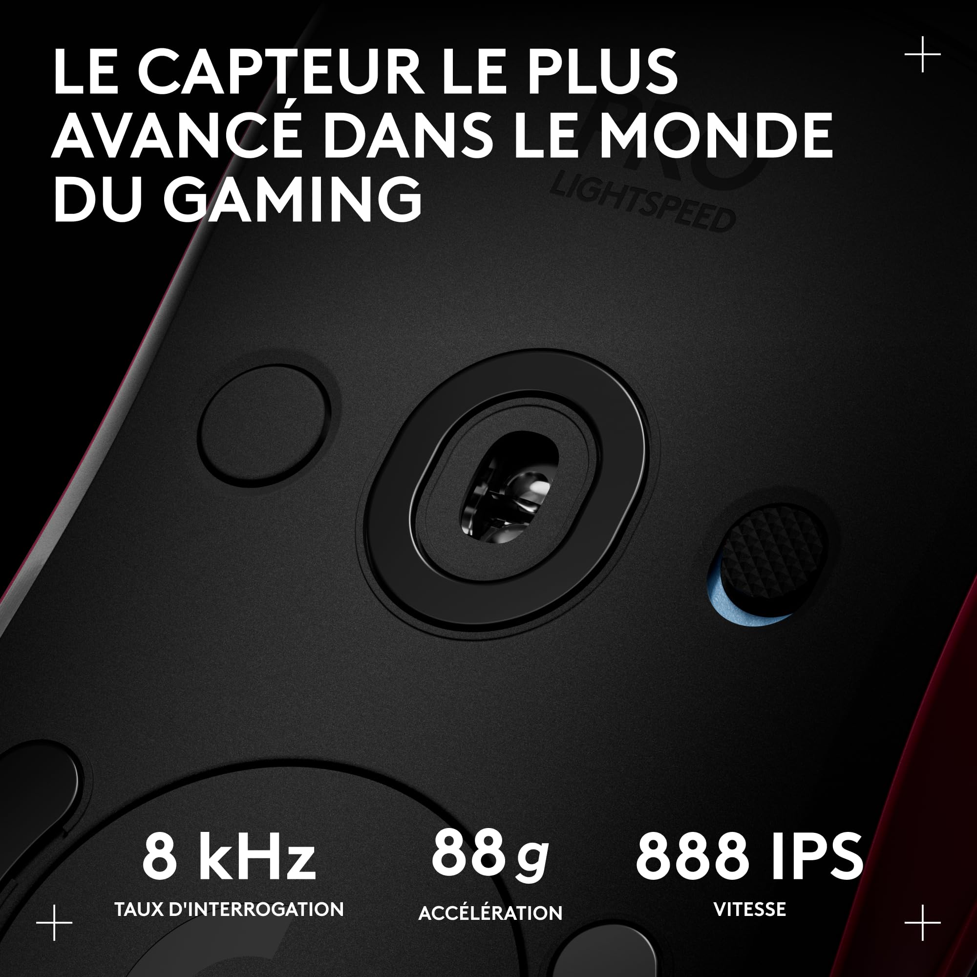 Logitech G Souris de Jeu sans Fil Pro 2 Lightspeed, jusqu'à 4 Boutons latéraux magnétiques Personnalisables et commutables, Chargeur USB-C, capteur 32k DPI pour pour PC/Mac.