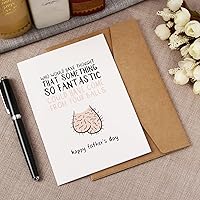 Vista 2 de CJ&M Divertida tarjeta de cumpleaños para papá, tarjeta de reseña de humor de cinco estrellas de hijo e hija (bolas)