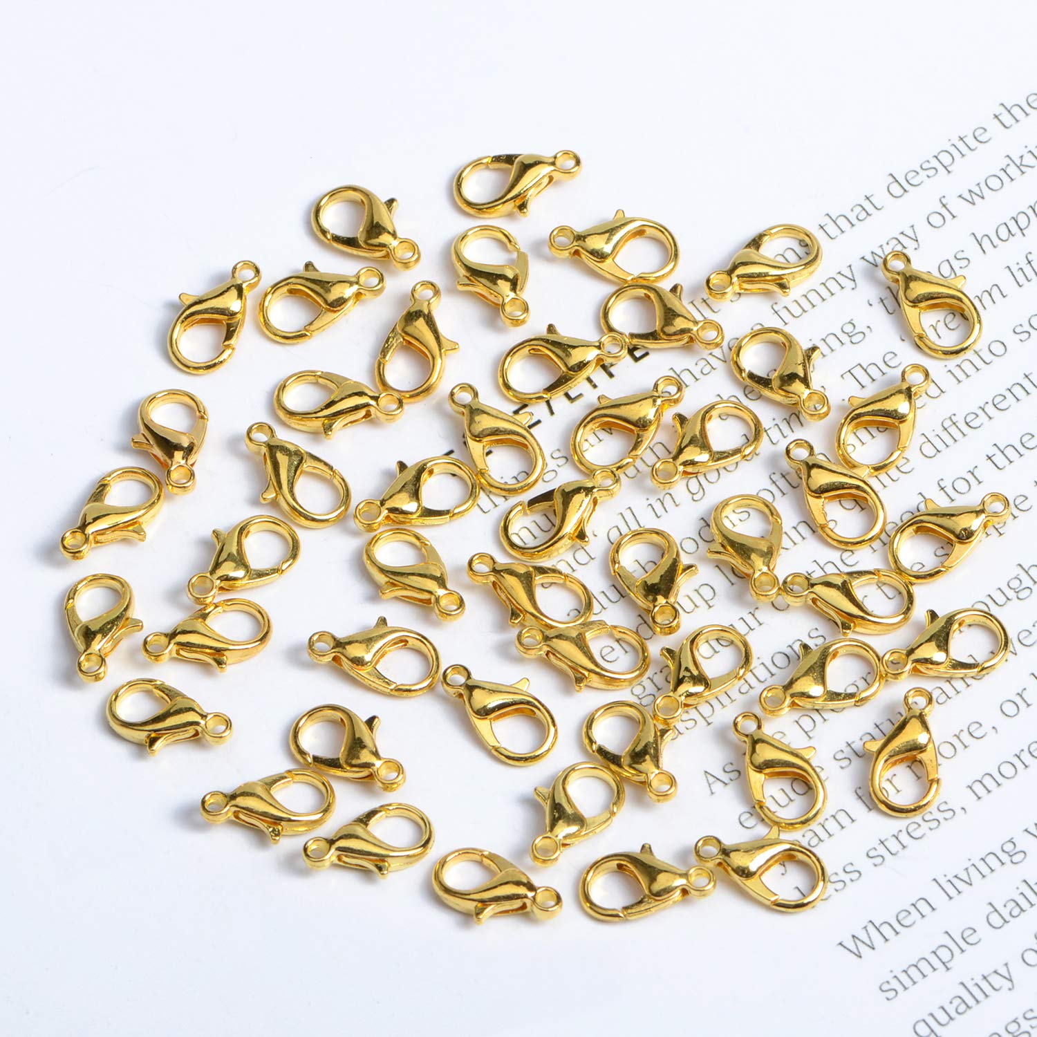 LiQunSweet Lot De 50 Fermoirs à Vis Avec Boucles De Serrage Pour