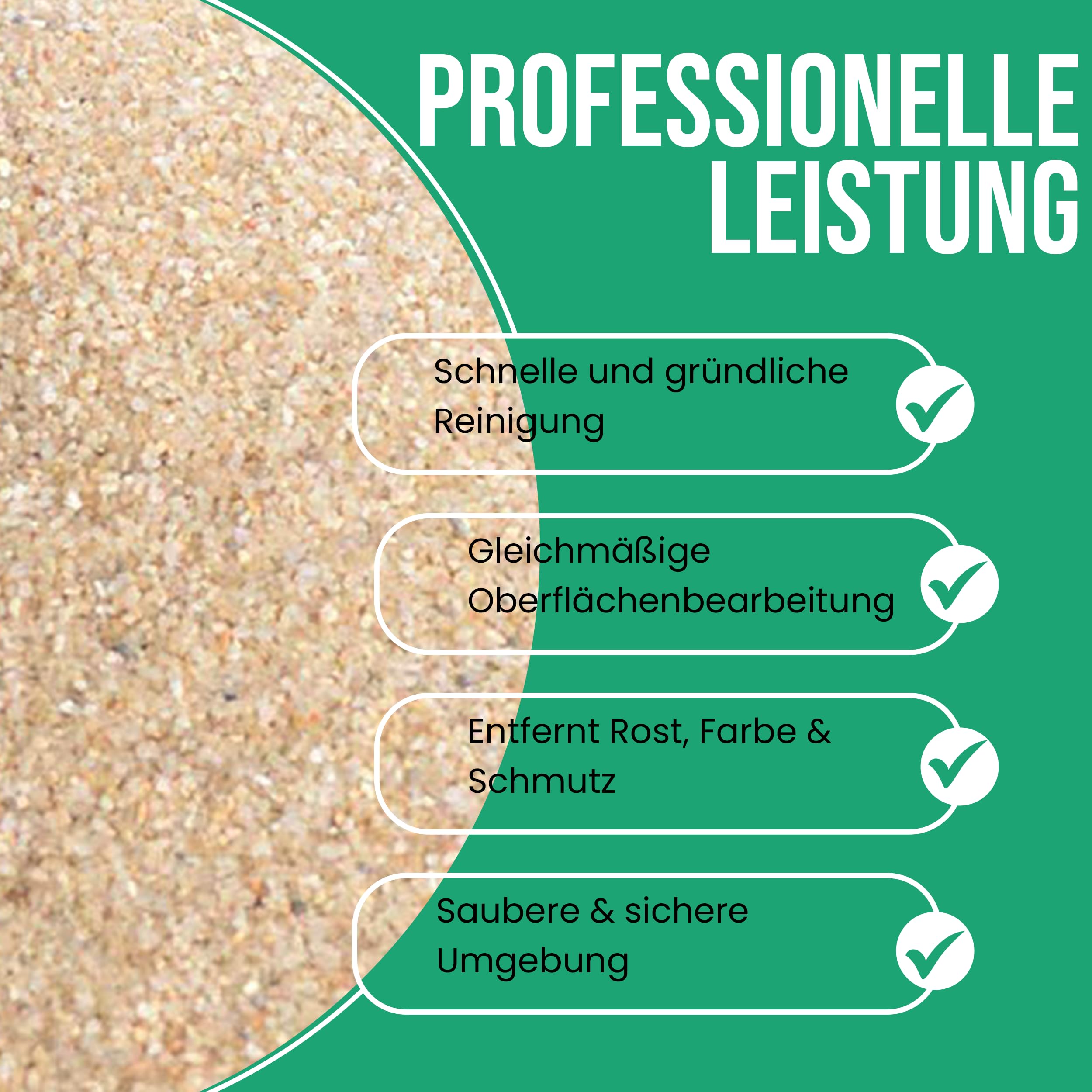 Sand Strahlmittel | Quartz sand für sandstrahlen | quarzsand 25kg (0,8-1,2) sandstrahlgranulat | Sand zum sandstrahlen | Effektives Mehrwegstrahlmittel, ideal für Sandstrahlen
