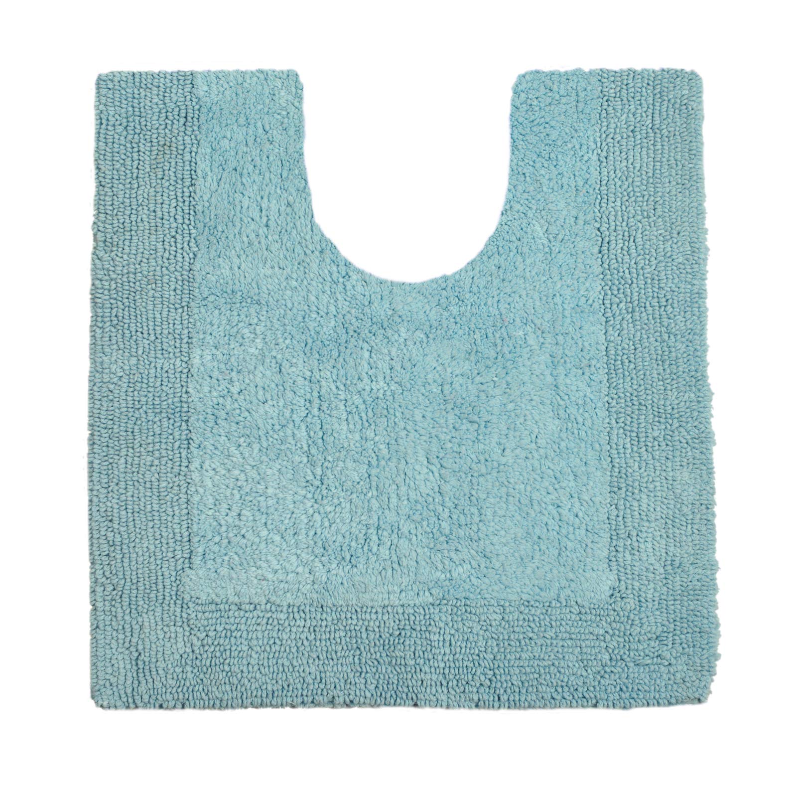 Allure Heavyweight Reversible Pedestal Toilet Mat, 100% Cotton, Super soft, Washable, Large Size 55cm x 55cm (Duck Egg)OEKO-TEX STANDARD 100