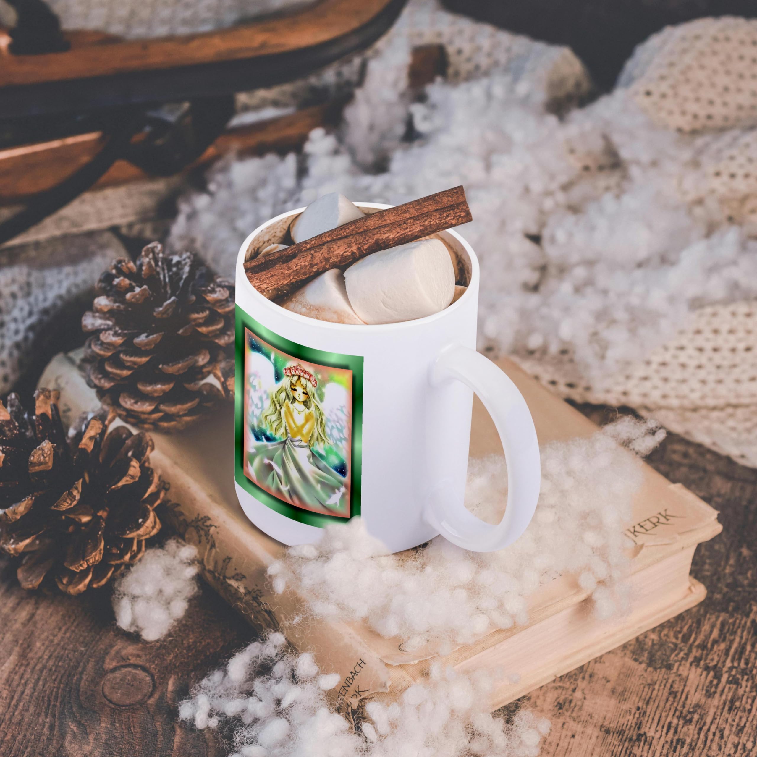 Buy 3dRose mug_2 5821_1 Angel Princess Anime Ceramic Mug, 11-Ounce