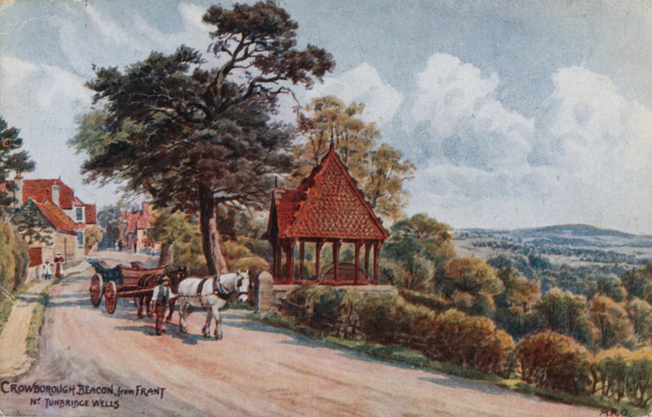 Posteriik No Frame Vintage Classic Picture Landscape Artwork Crowborough Beacon From Frant Tunbridge Wells By Alfred Robert Quinton Portrait Canvas Painting For Office Home Decor 60X90cm