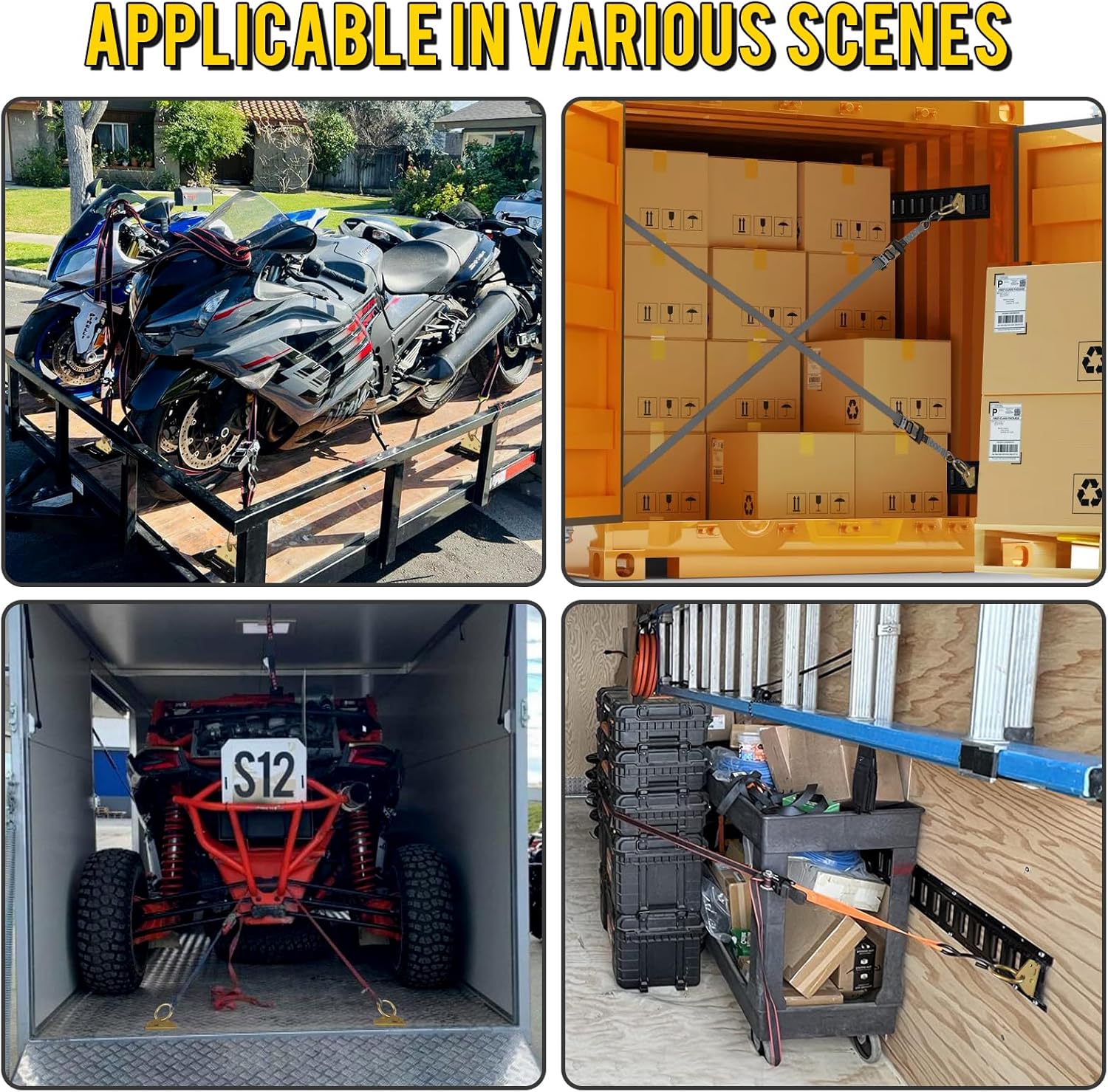 Eapele 20pcs Steel E-Track O Ring Tie-Down Anchors, Secure Cargo in Enclosed/Flatbed Trailers, Trucks, Load Limit of 1500lb - Image 6