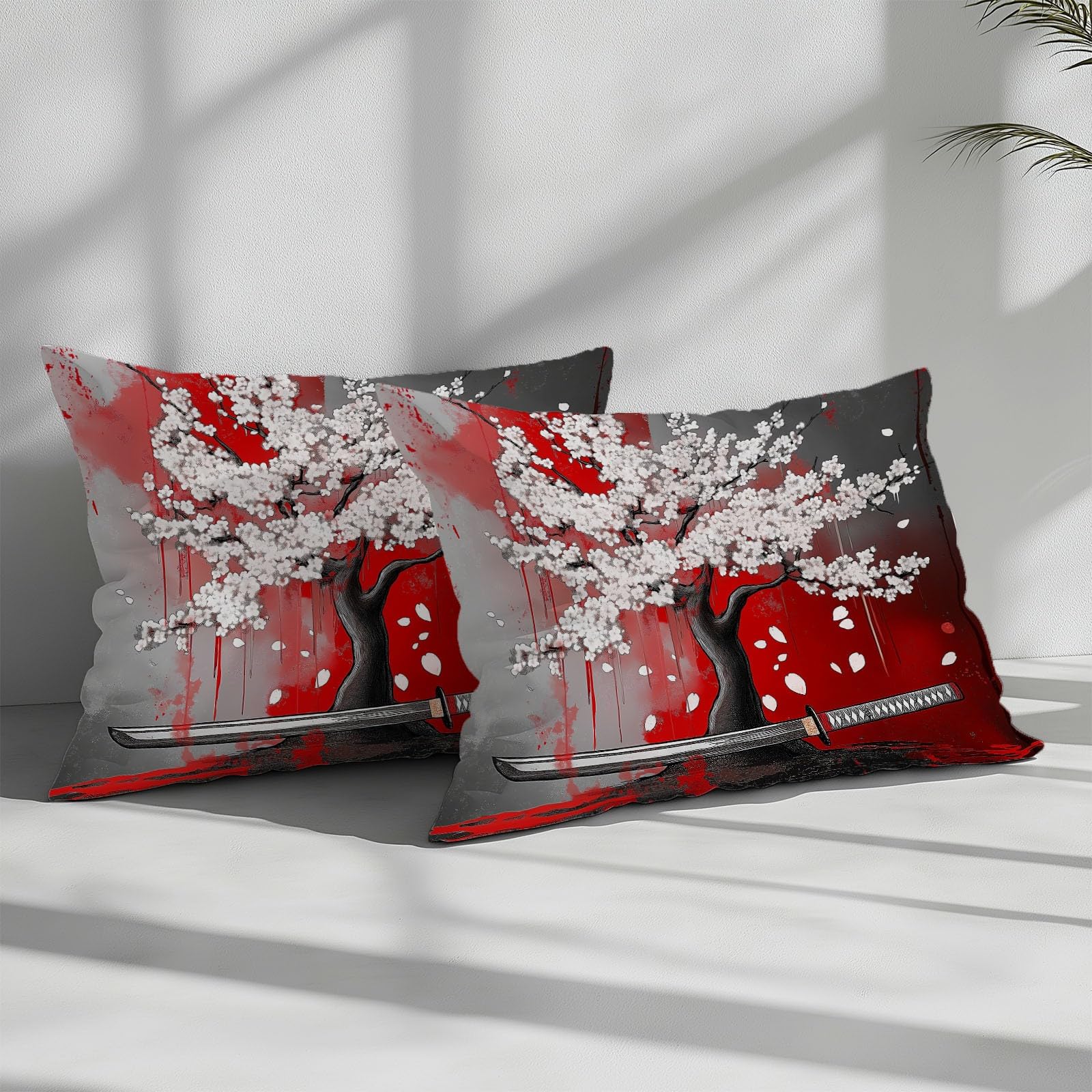 Juego de Fundas Nórdicas Suave 3 Piezas para Cama 105 - Cerezo japonés Patrón Funda Edredón Poliéster Algodón 200 x 200 cm + 2 Funda de Almohada 50x75, Patrón Moderna de Estampado, Gris pardo