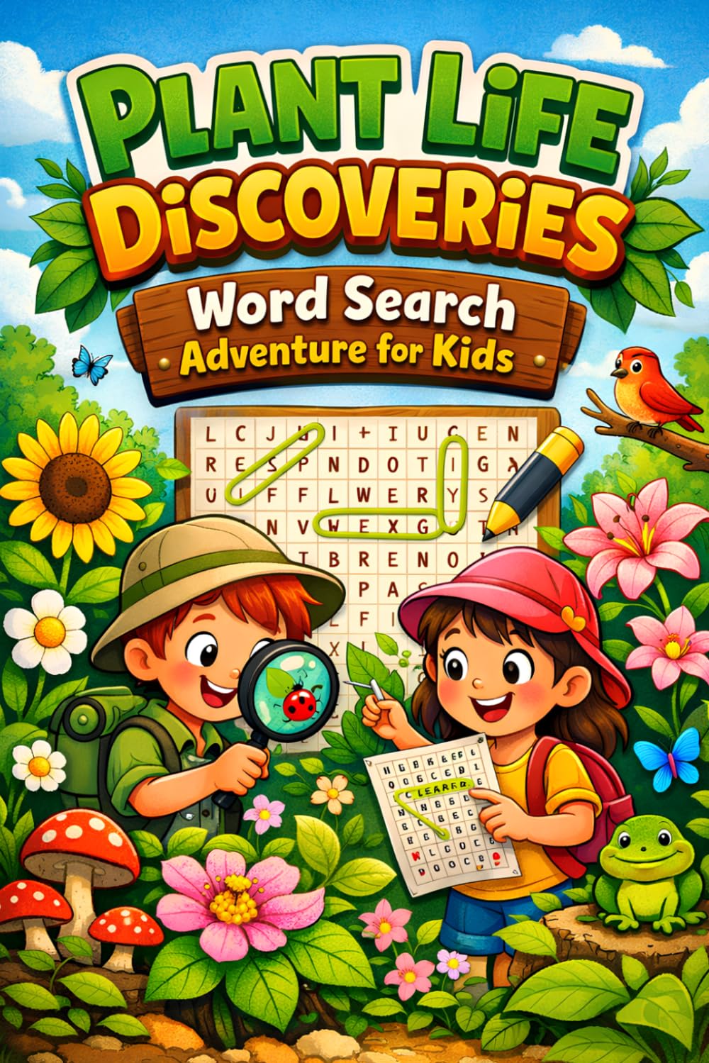 Plant Life Discoveries Word Search Adventure for Kids: A Nature-Inspired Puzzle Workbook Exploring Secrets of Flowers, Trees, Gardens, and Forests