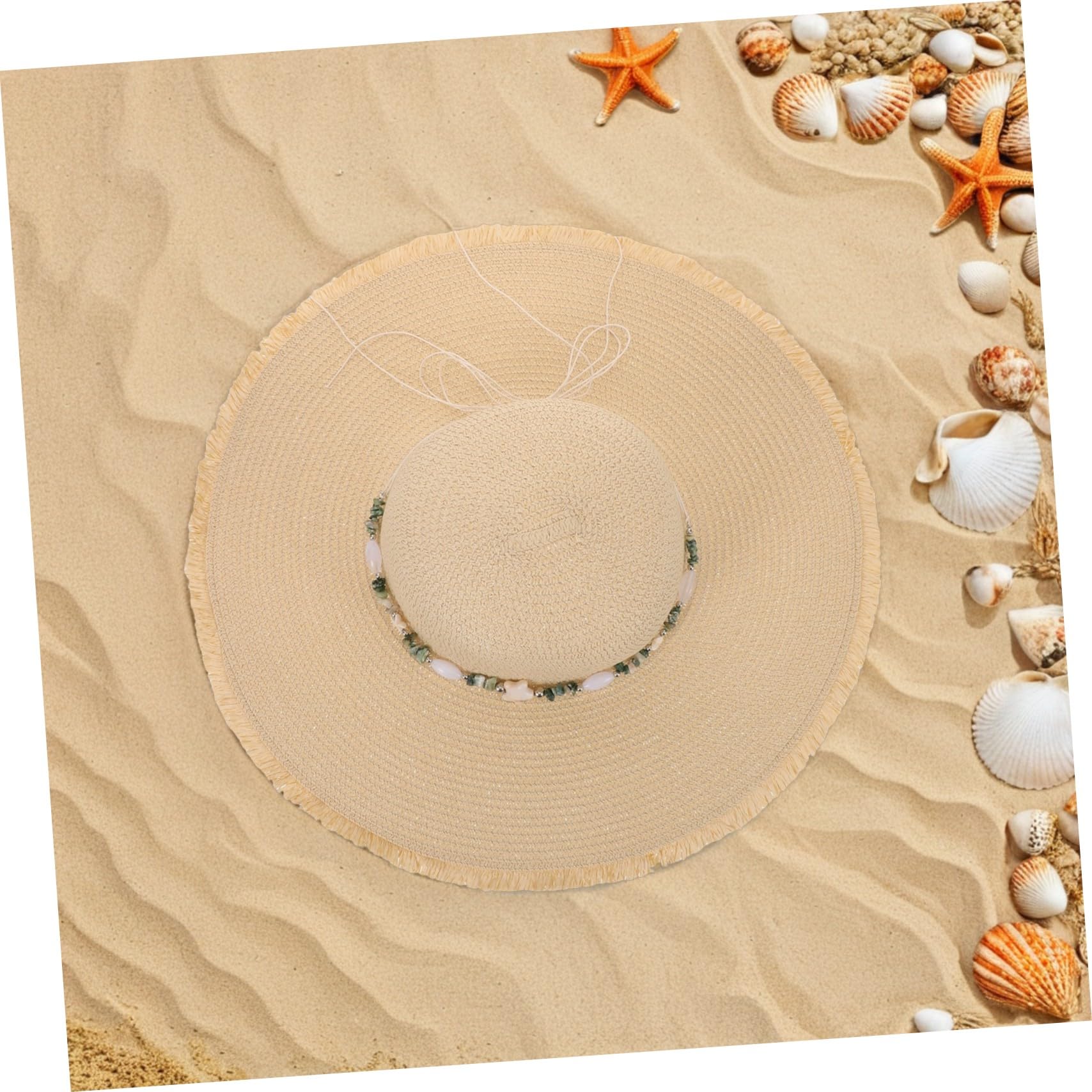SOIMISS Sombrero de Playa de Paja con ala Ancha para Mujer Protección UV Plegable y Transpirable para Verano Vacaciones y Actividades al Aire