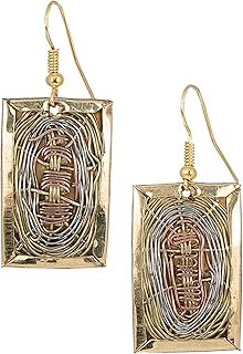 SPUNKYsoul Handmade 3 Toned Basket Weave Earrings | SPUNKYsoul Collection