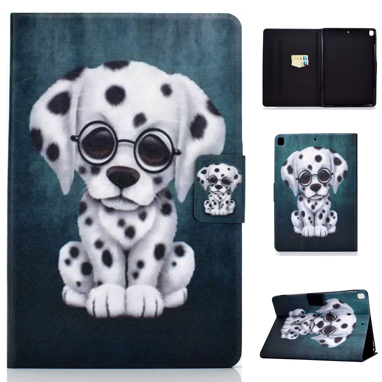 Bspring Case Fit New iPad 7th Generation 10.2" 2019 / iPad 10.2 Case, Slim Lightweight Smart Shell Stand Cover with TPU Back Protector for iPad 10.2 2019(Auto Wake/Sleep) Dalmatian