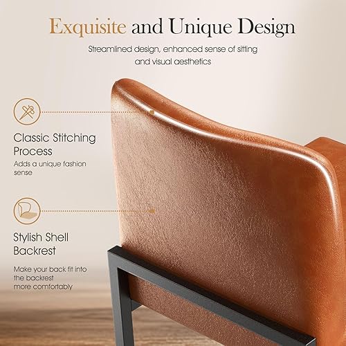 Miniatura 3 de Sophia & William Juego de 2 taburetes de bar de 24 pulgadas, taburetes de bar de altura de mostrador con respaldo para isla de cocina, taburetes de