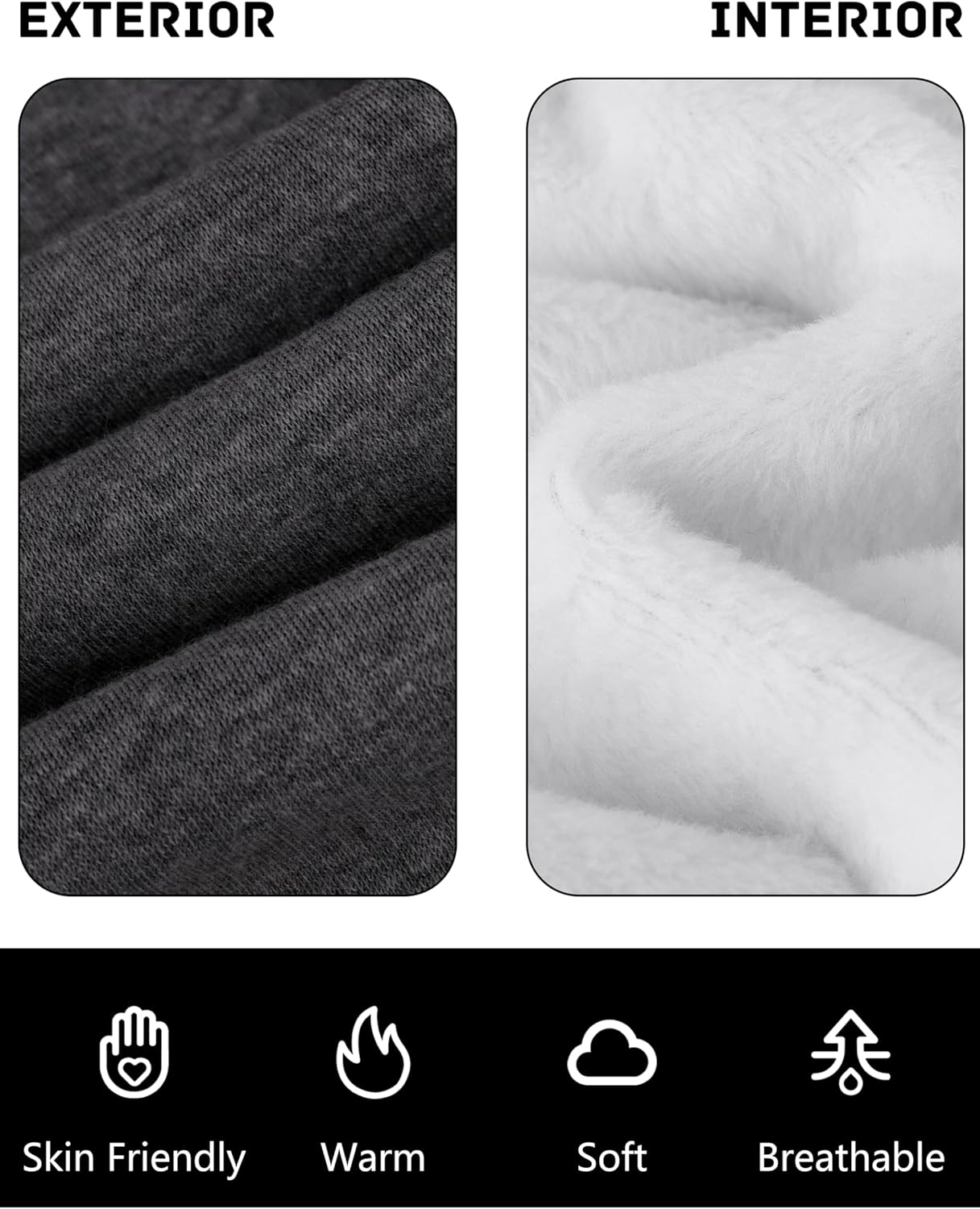 Resinta 4 Pack Girls Winter Warm Fleece Lined Leggings Thick Thermal Tights Pants Soft Stretchy Leggings - Image 4