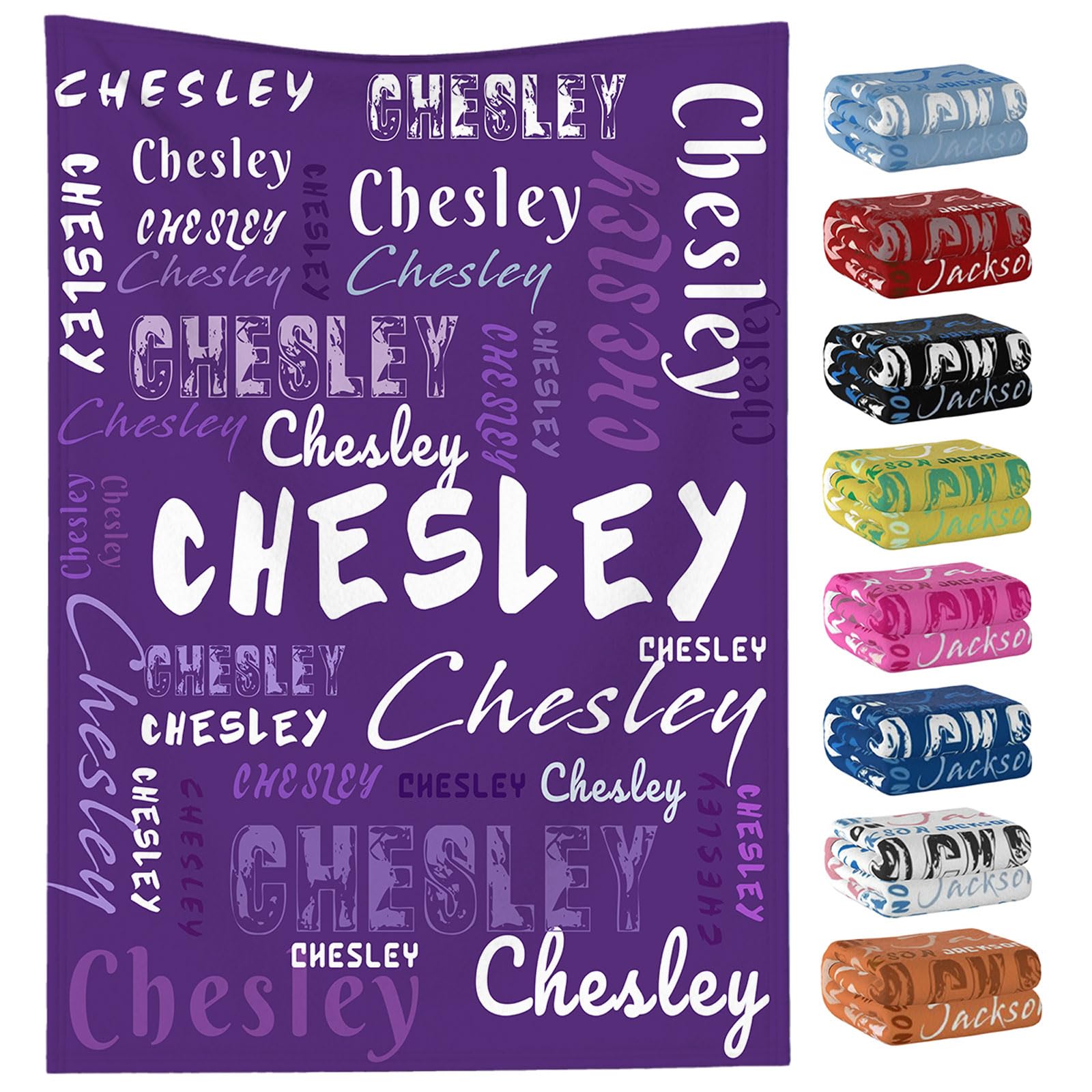 Personalized Blanket for Kids Baby Adults Custom Name Blankets for Girls Boys Customized Blanket with Name Gift for Christmas Birthday