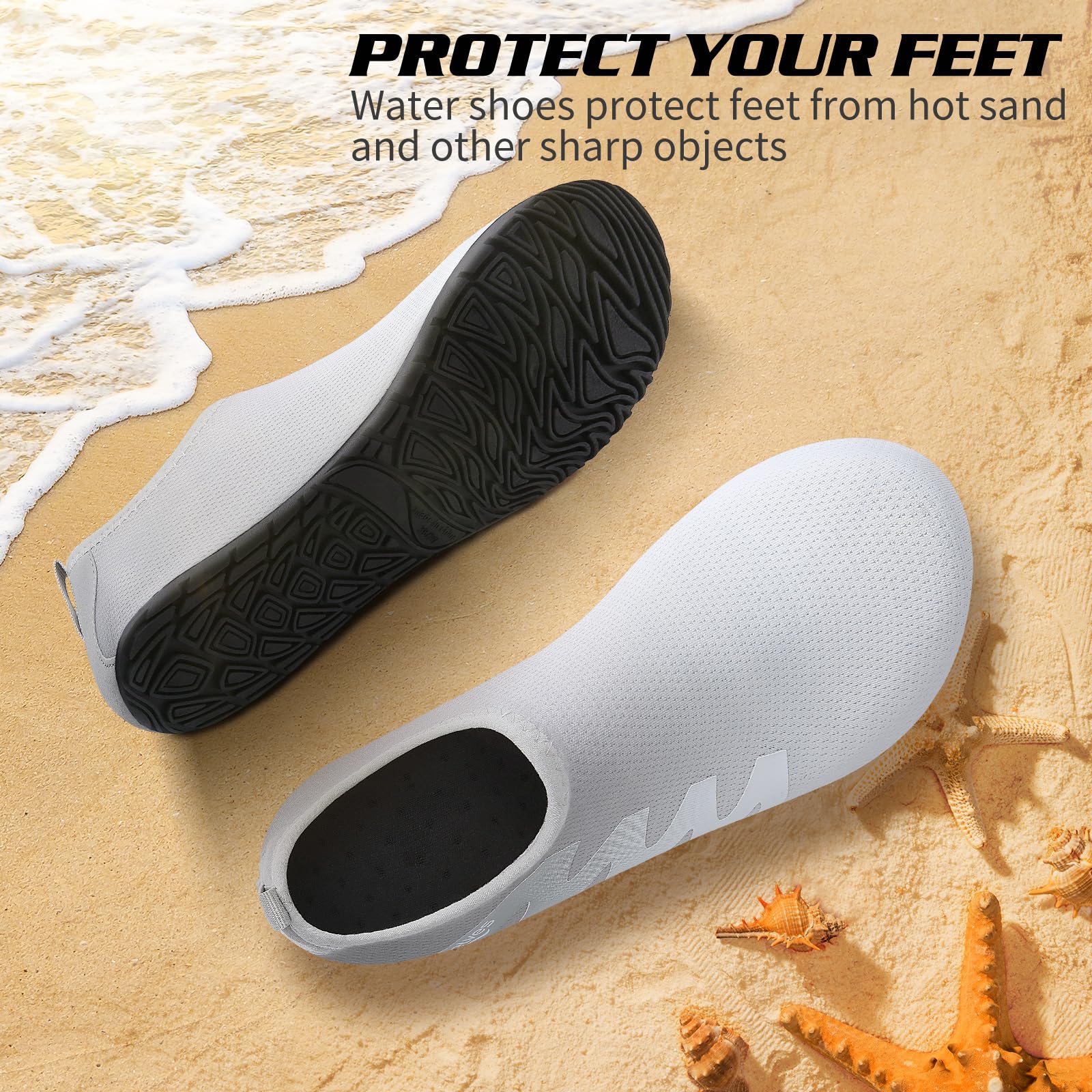 WateLves Scarpe da Scoglio Scarpette Donna Uomo Asciugatura Rapida Super Leggere Antiscivolo per Spiaggia e Snorkeling Unisex
