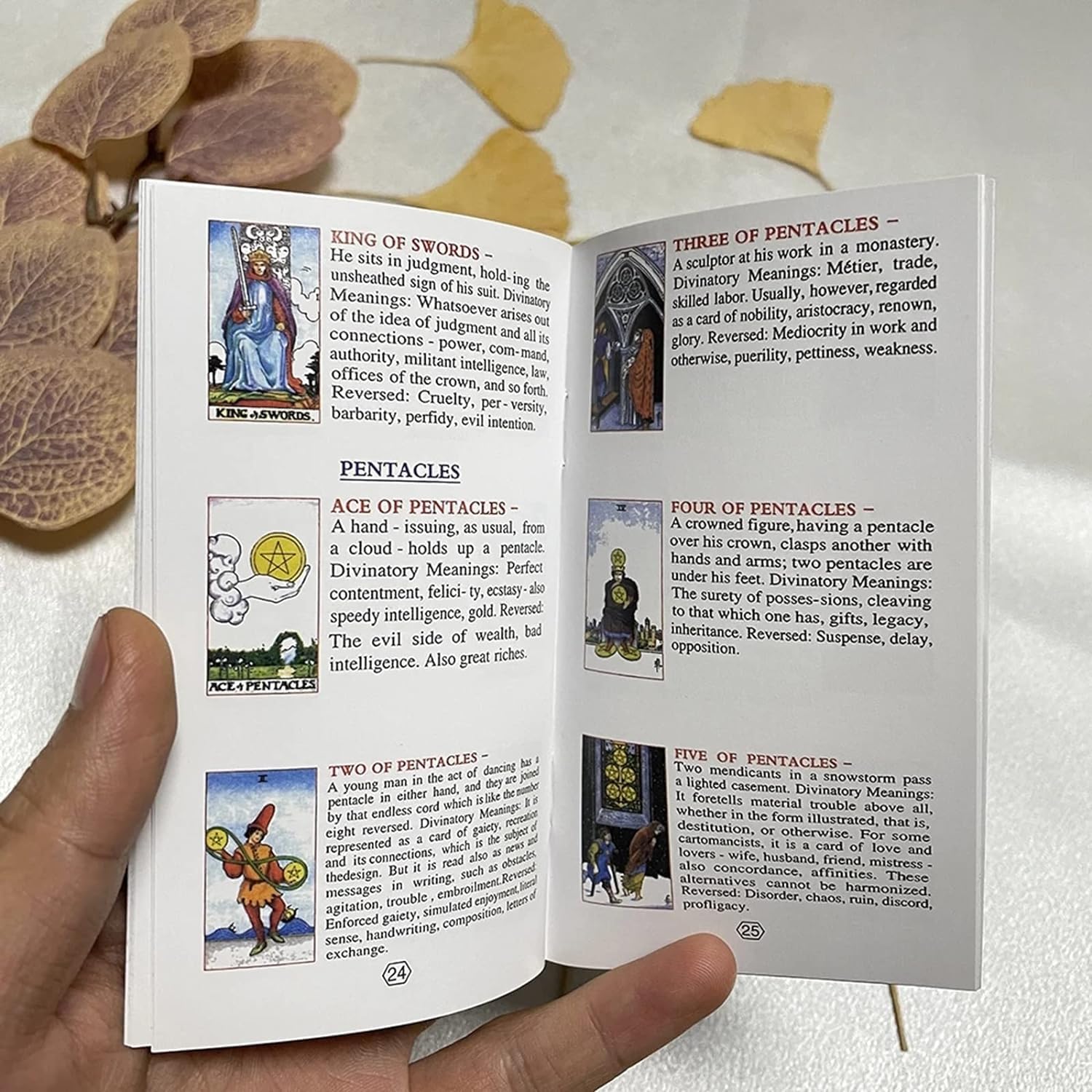 Tarotkarten-Deck mit Anleitung, 78 luxuriöse Goldfolien-Karten für Anfänger, Wahrsagungswerkzeug, wasserdicht und knitterfrei, mit exquisiter Box für Anfänger – 45Hao