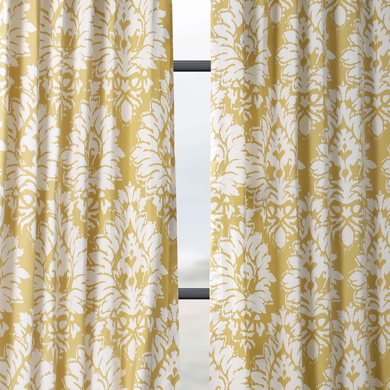 Lacuna Sun Yellow Cotton Room Darkening Curtain Panel