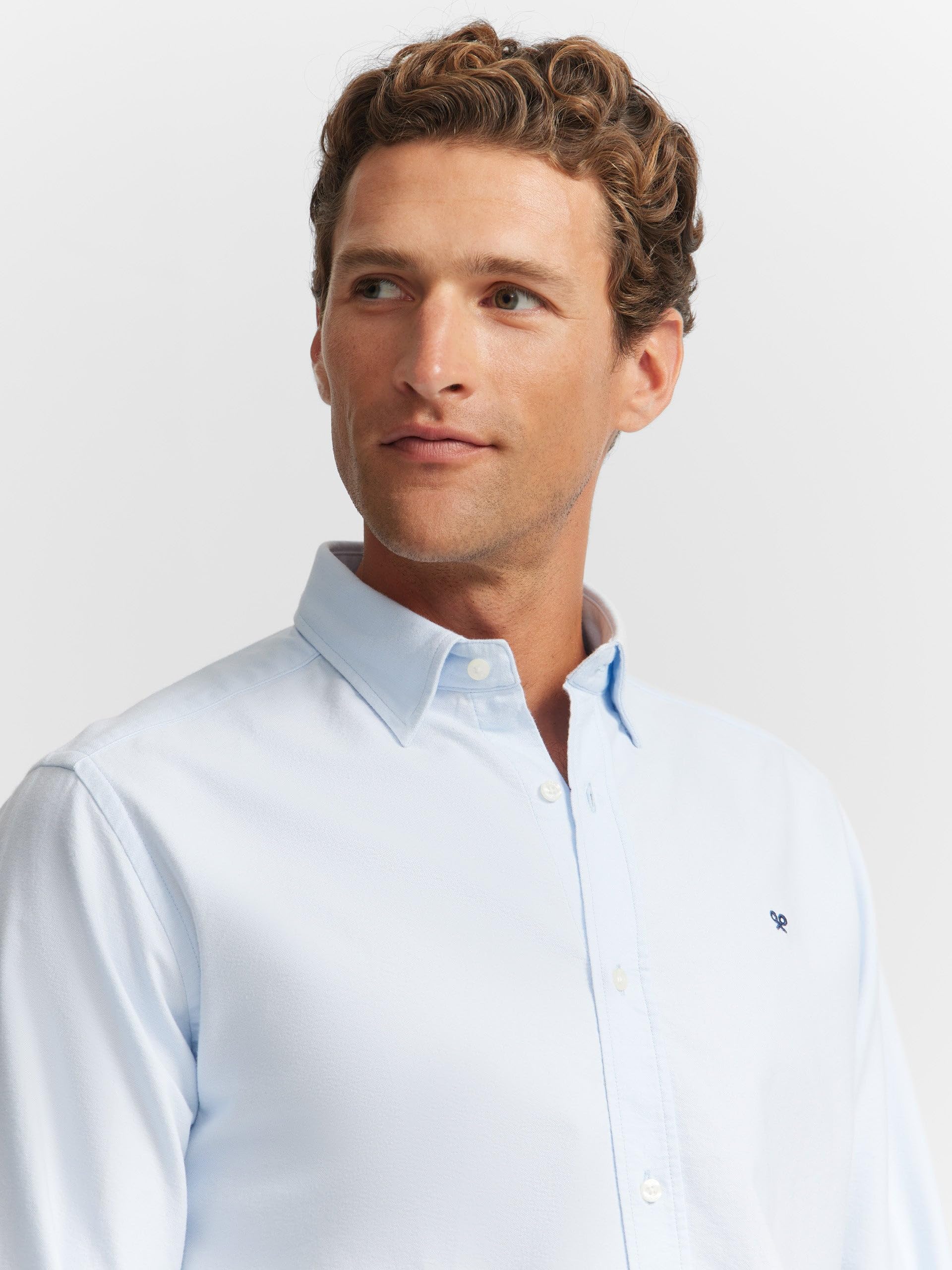 SILBON Camisa Sport Oxford Cutaway para Hombre