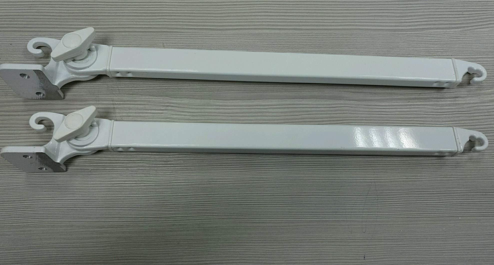Braccetti per tenda da sole a Caduta 50/60/70 cm Fissaggio Ringhiera o Muretto (60 cm Fissaggio su Muretto, Bianco)
