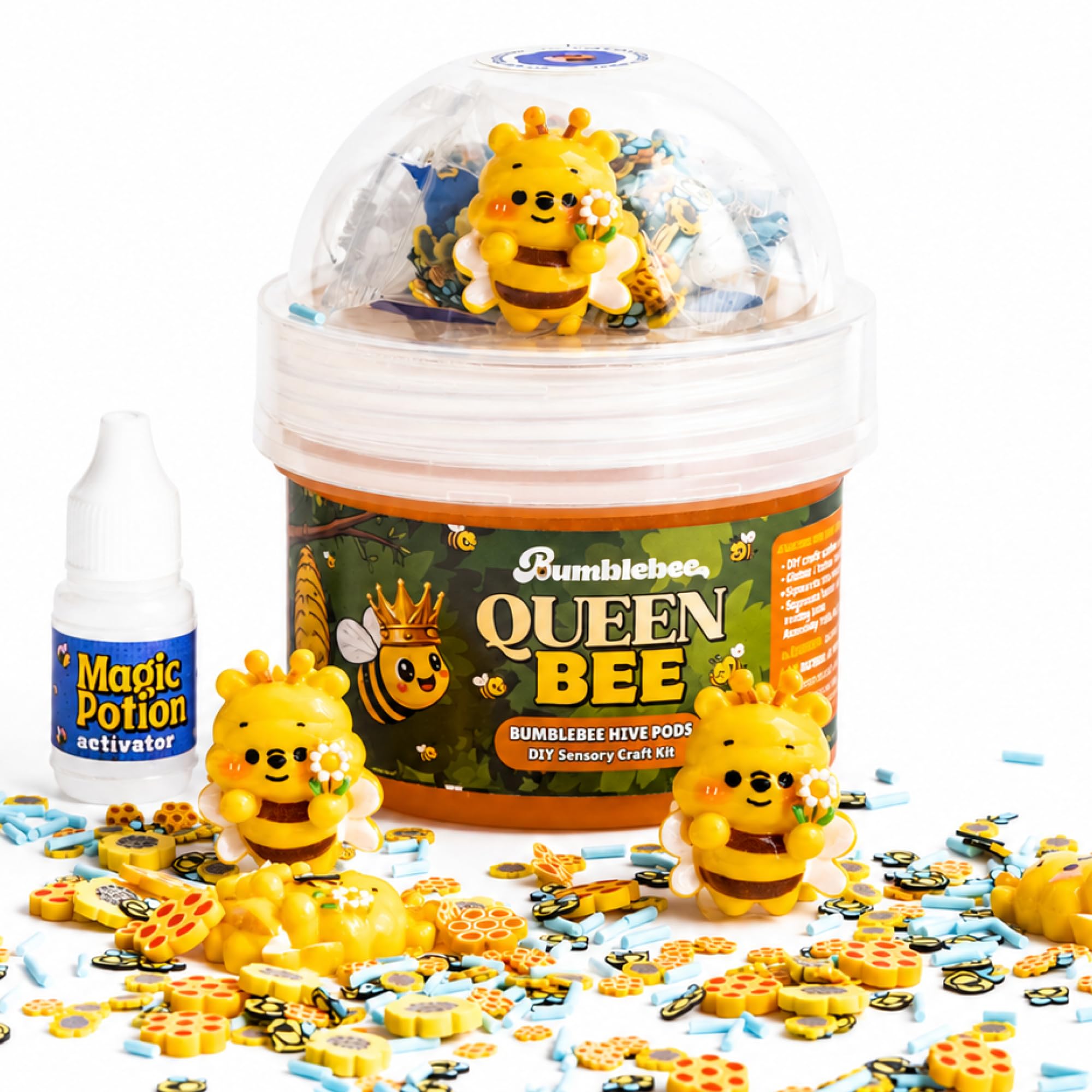 Bumblebee Slime Kit - Gameboy Hivepod for Kids -9