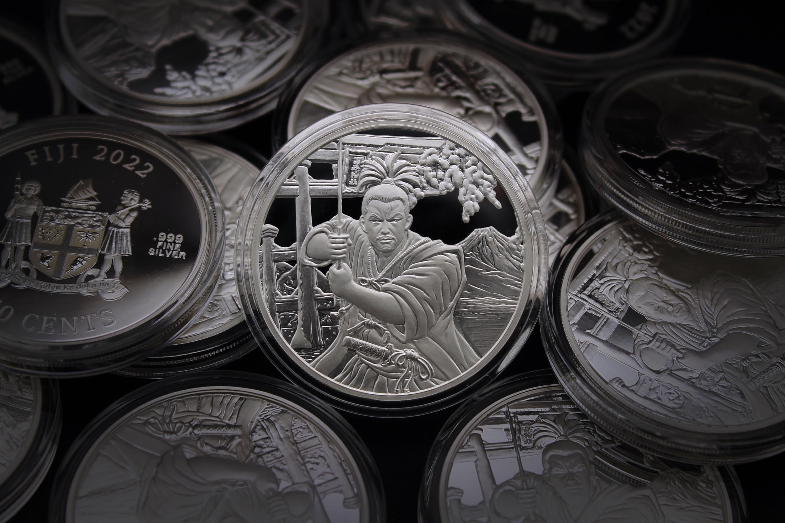 2022-1 oz Fiji Silver Ancient Warriors - Samurai Coin