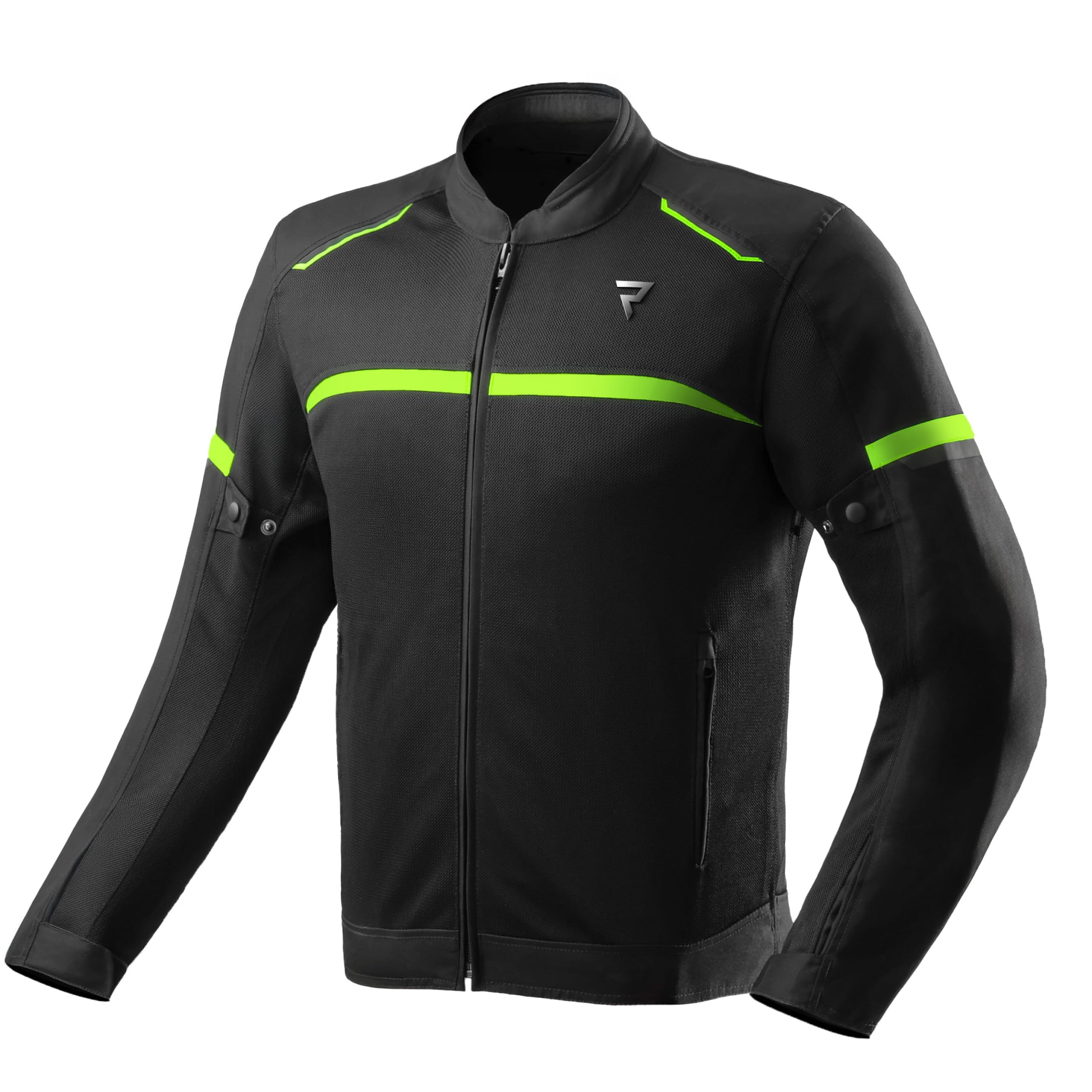 REBELHORN Echo Chaqueta de Moto Hombre | Textil | Protectores de Codos y Hombros Nivel 1 | Bolsillo Protector de Espalda | Membrana DryRide Extraíble | Paneles de Ventilación | Tallas hasta 13XL