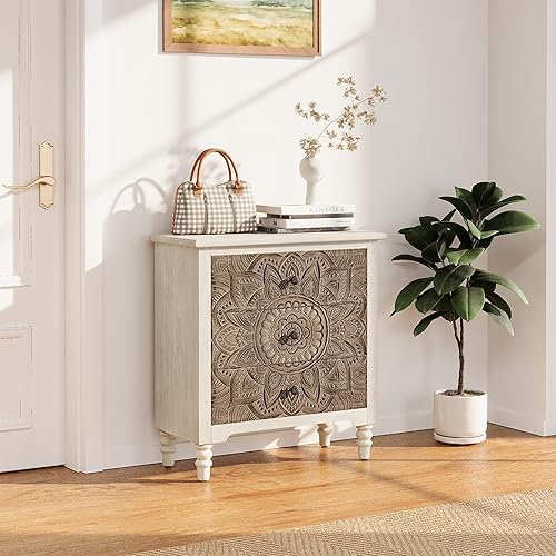 Miniatura 48 de COSIEST Mesita de noche de 2 piezas, 14 pulgadas de profundidad x 18 pulgadas de ancho x 21.5 pulgadas de alto, mesa auxiliar de MDF con 2 cajones,