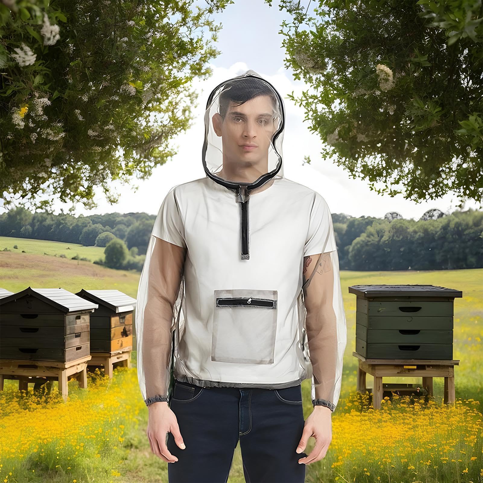 Abbigliamento Repellente Per Insetti - Giacca Traspirante E Repellente Per Insetti Per Avventure Nella Giungla, Rete Trasparente Ad Alta Densità, Adatta Per Campeggio, Escursionismo E Trekking - Unise