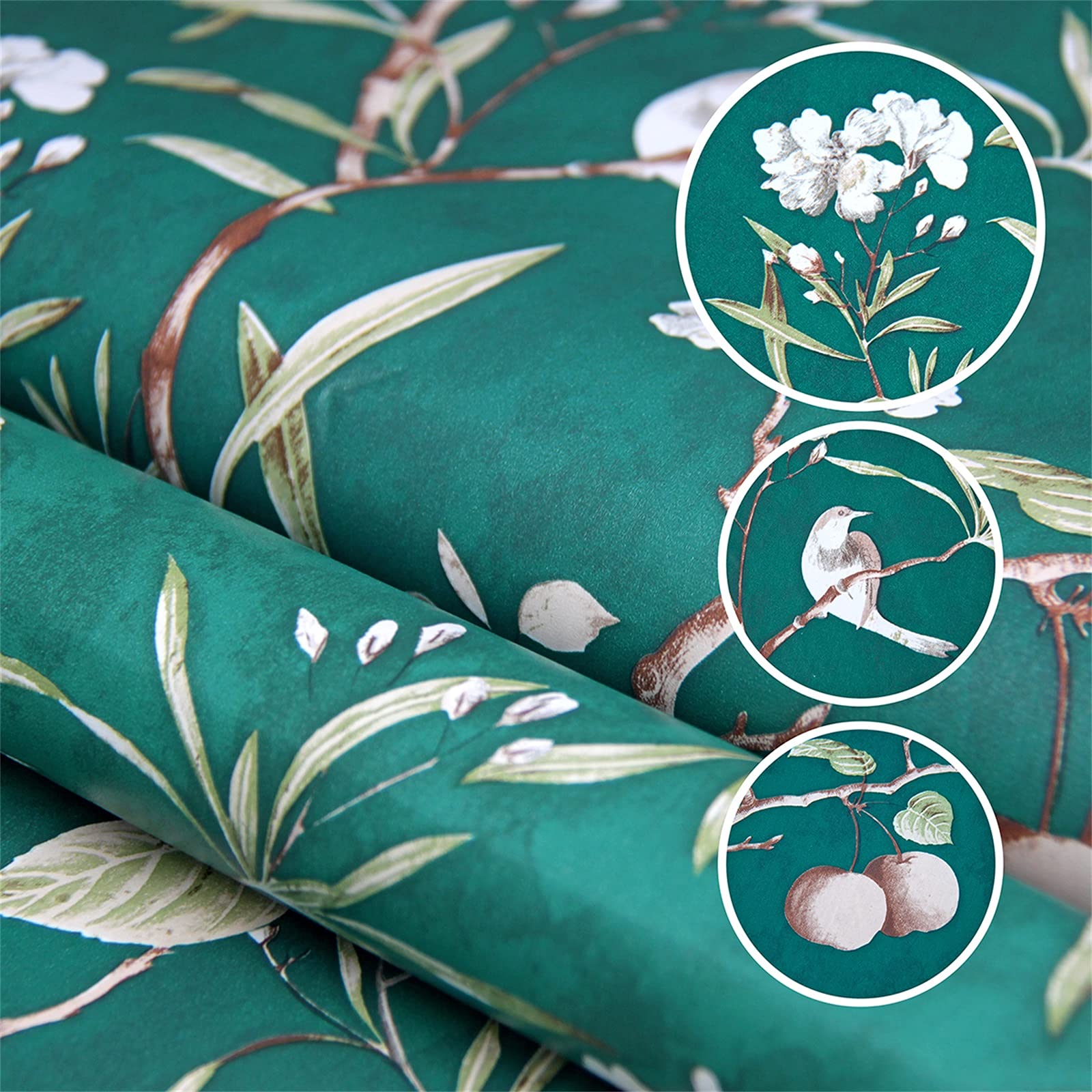 Buy Orainege Green Floral Peel and Stick Wallpaper Vintage Floral