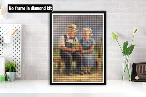 Bimkole Kits de pintura de diamantes 5D para pareja sonriente, para amantes del taladro completo, juego de bordado de diamantes de imitación de