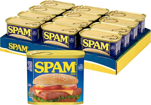 SPAM Classic, SPAM Canned Meat, 12 oz Can (12 Pack) - 1
