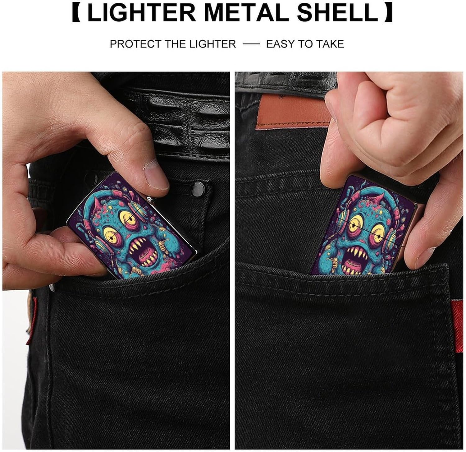 Love Music Monster Lighter Case Cover Holder Lighter Sleeve