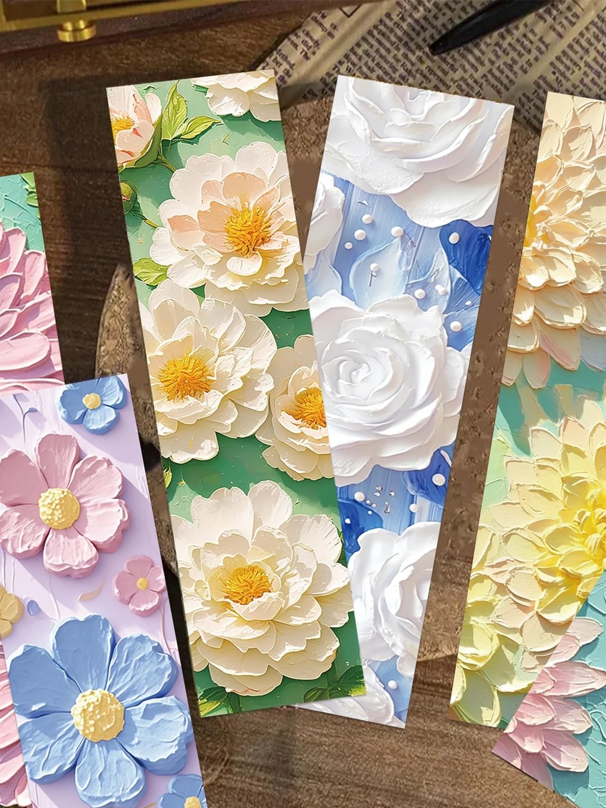 Segnalibro 30 pezzi segnalibri di pittura a olio fiori carta souvenir laurea artistici biglietti studenti pagine lettura
