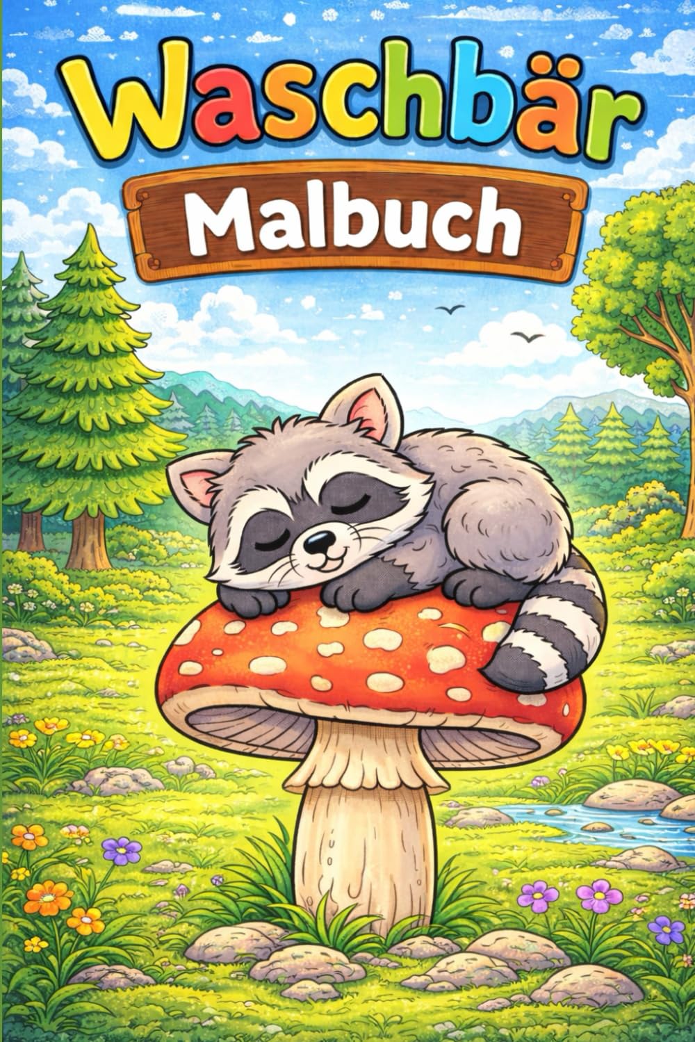Waschbär Malbuch