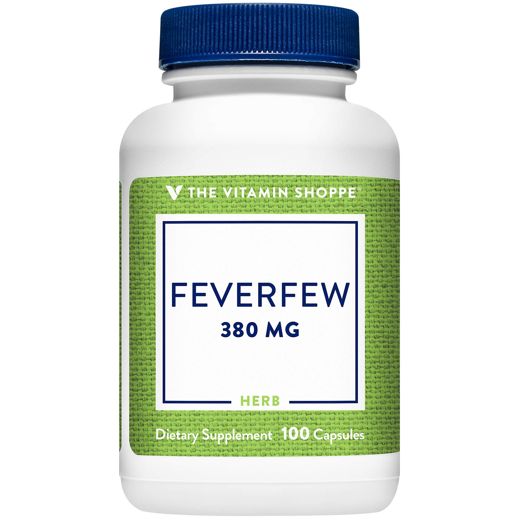 The Vitamin Shoppe Feverfew 380MG, A Traditional Herb, Once Daily (100 Capsules)