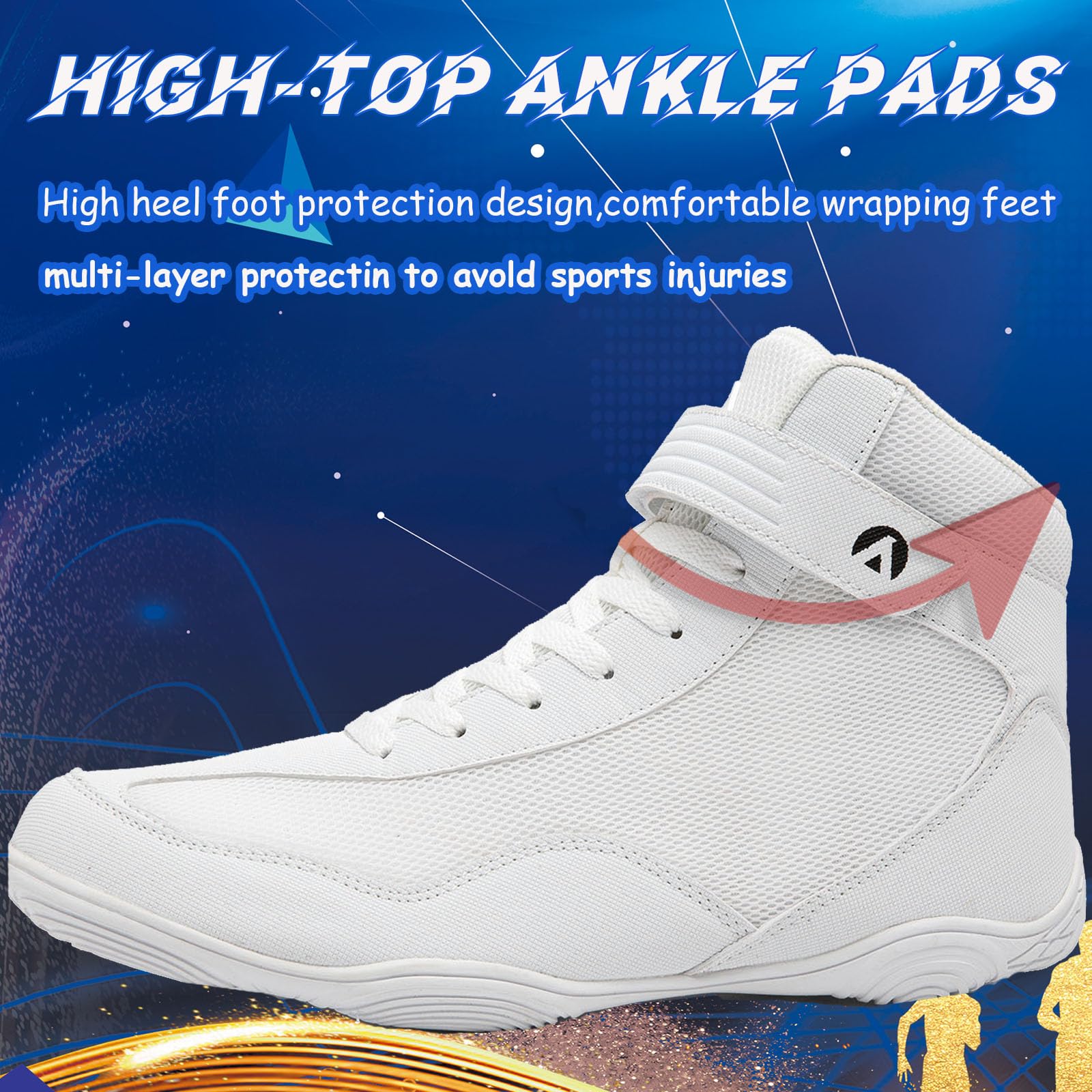 Mufanton Scarpe da Boxe da Uomo Scarpe da Wrestling Scarpe da Pugilato Traspirante Scarpe Combat Boxers Scarpe da Kickboxing Leggero Stivali da Bambino