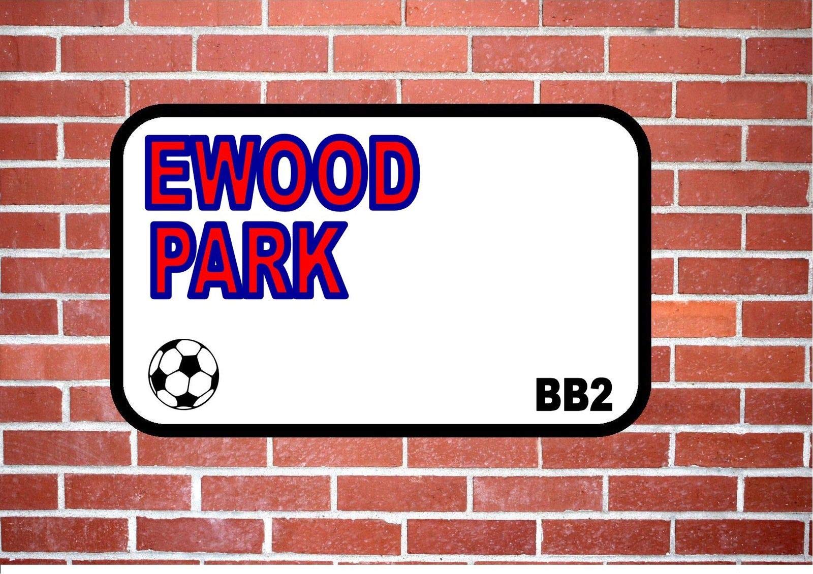 Inga Tinsign4340 Blackburn Ewood Park Metal Door Sign Decoration Props Plaque 8X12 Inch