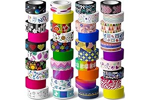 40 Vibrant Washi Tape Rolls for Endless Creative Expression