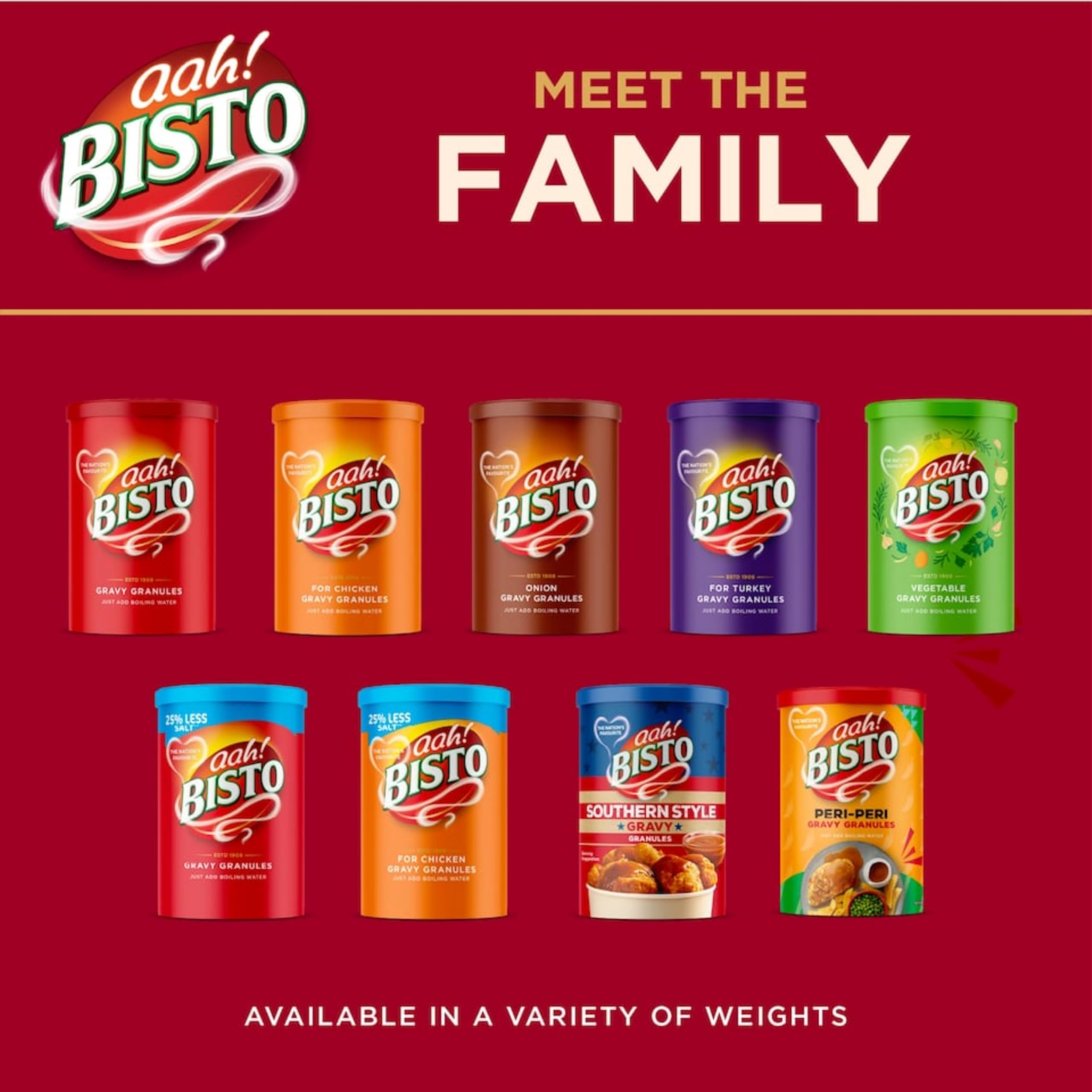 Bisto Chicken Gravy Granules 190g – Salsa Instantánea de Pollo – Gravy Inglesa Tradicional para Carnes y Asados