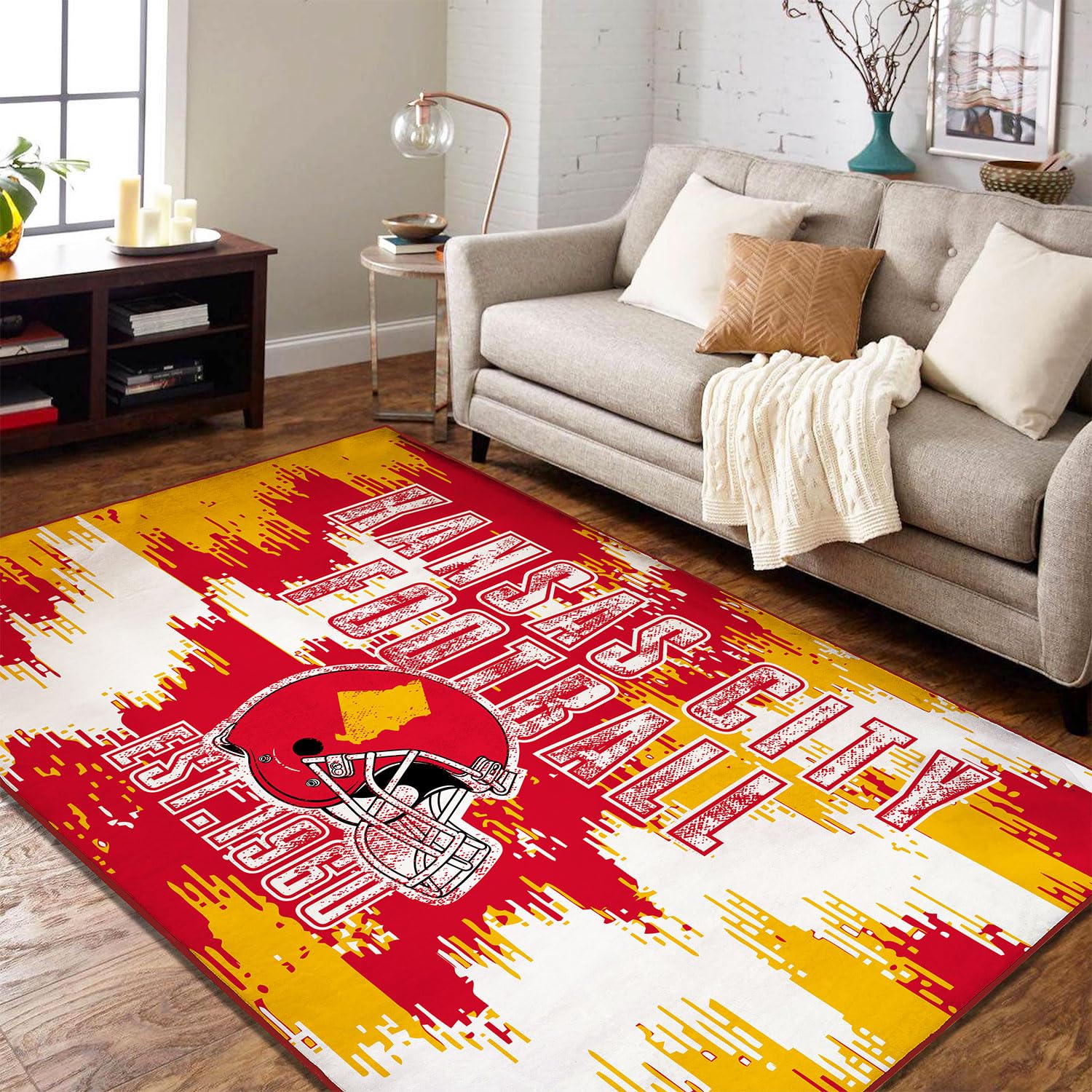 Amazon.com: YANGUMGUAN Kansas City Living Room Rug for Bedroom Machine ...