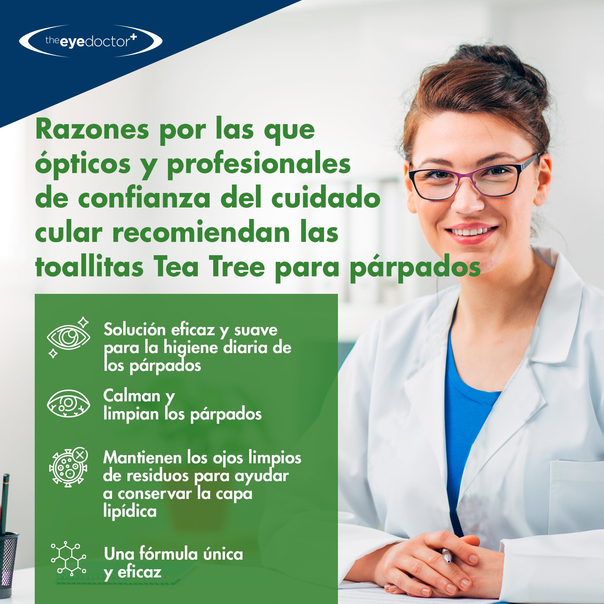 Toallitas para los párpados para ojo seco.