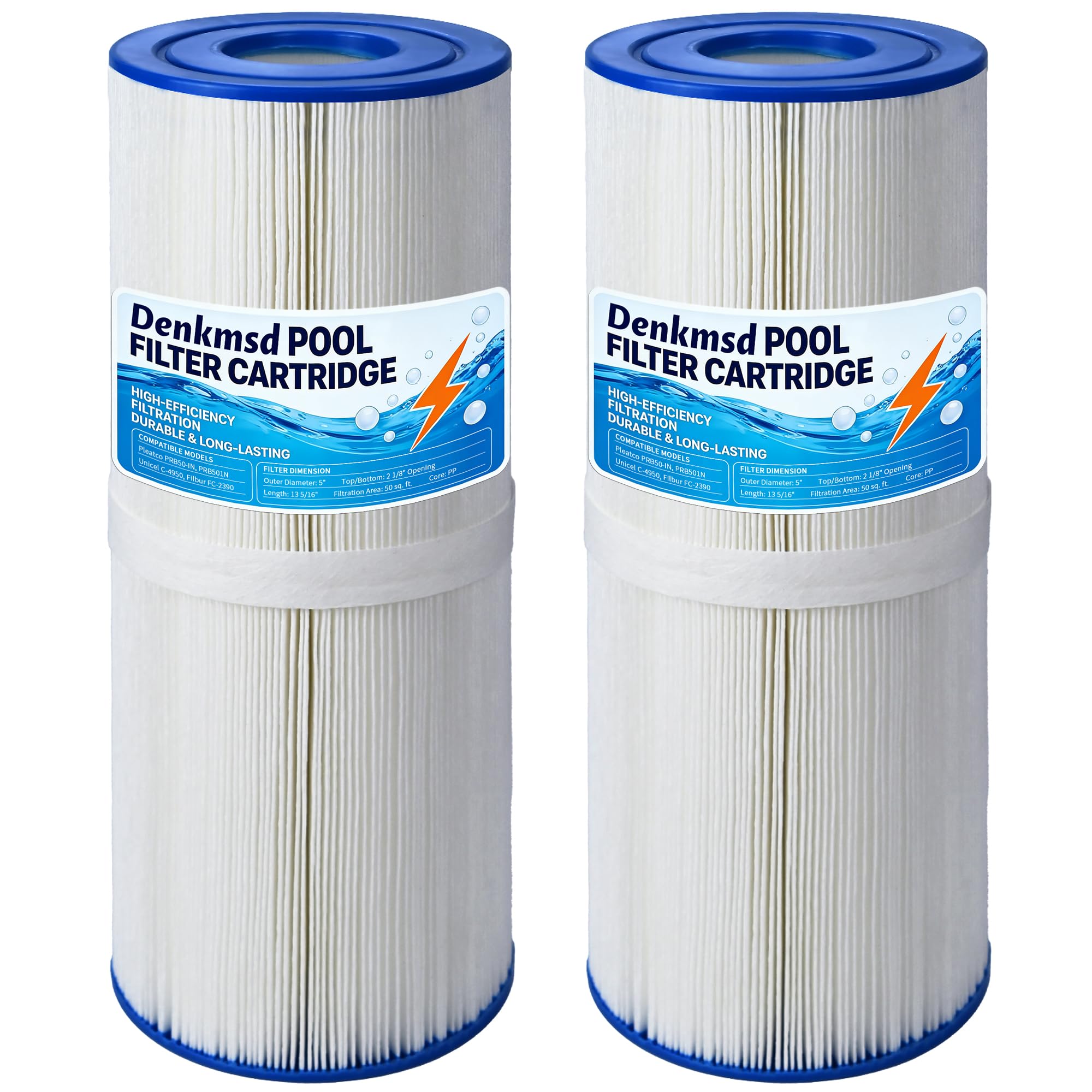 Lot de 2 filtres Spa pour Unicel C-4950, Remplacement pour Filtre de Pleatco PRB50-IN, PRB501N, C-4950, Filbur FC-2390, Dynamic 03FIL1600